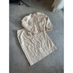 Verucci by Chancelle Women's 24W Dress Suit Gold Pearls Beads Vintage